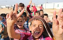 Ürdün Zataari mülteci kampındaki çocuklar 