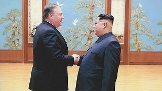 Mike Pompeo and Kim Jong-un