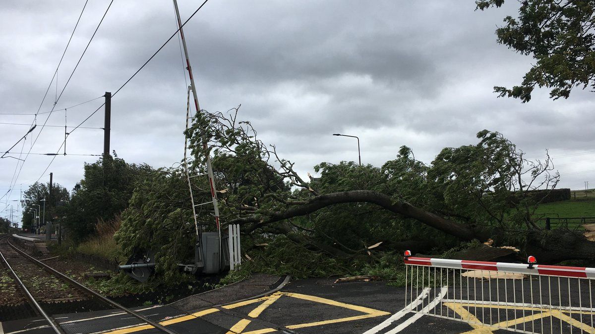 Storm Ali also inflicted damage in Livingstone, Scotland