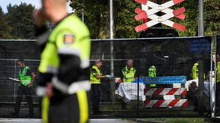 Rescue personne at a train crossing in Oss on Sept. 20, 2018