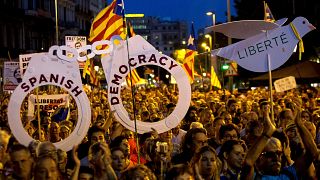  Tüntetés a katalán évfordulón