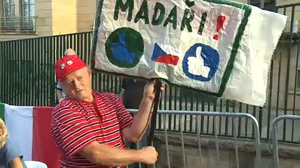 Митинг в поддержку Орбана в Праге Митинг в поддержку Орбана в Праге