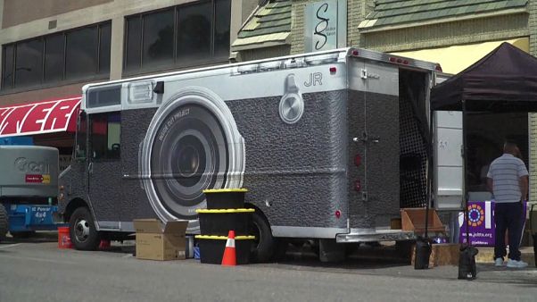 Les camions de JR aux Etats-Unis Les camions de JR aux Etats-Unis