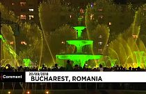 ویدئو؛ ارکستر سمفونی و نمایش فواره‌ها در بخارست