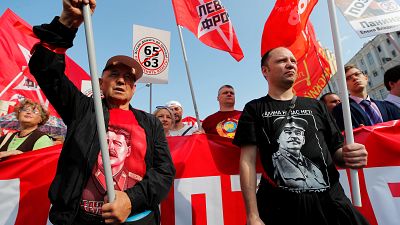 Miles de rusos contra la reforma de las pensiones de Putin