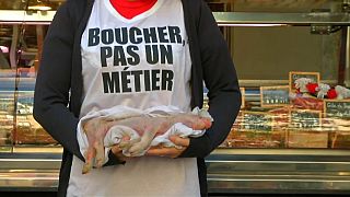 Vegan activists target French butchers