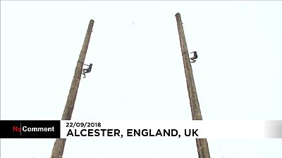 Championnats du monde d'escalade de troncs d'arbre en Angleterre