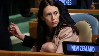 New Zealand Prime Minister Jacinda Adern brings  her baby to UN meeting