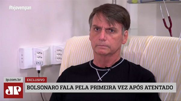 Primeira entrevista de Bolsonaro depois do ataque Primeira entrevista de Bolsonaro depois do ataque