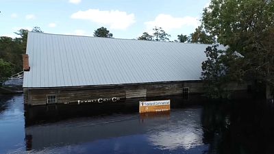 Floodwater fails to recede in Conway, buildings remain submerged