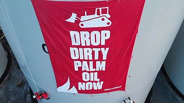 Greenpeace besetzt Palmölraffinerie in Indonesien