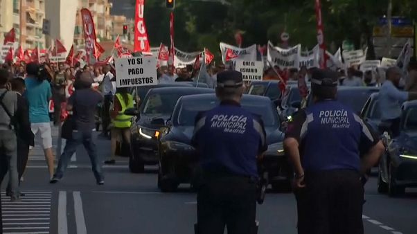 Több ezer uberes tüntetett Madridban Több ezer uberes tüntetett Madridban