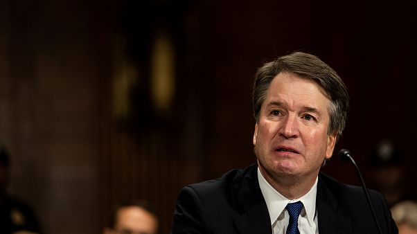Brett Kavanaugh ABD Senatosu Adalet Komisyonu'nda savunma yaparken Brett Kavanaugh ABD Senatosu Adalet Komisyonu'nda savunma yaparken