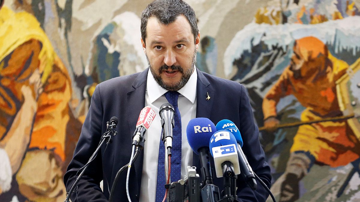 Matteo Salvini , ministre de l'intérieur italien en visite en Tunisie