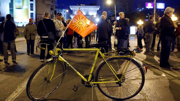 Tiltakozás a macedón népszavazás ellen Tiltakozás a macedón népszavazás ellen