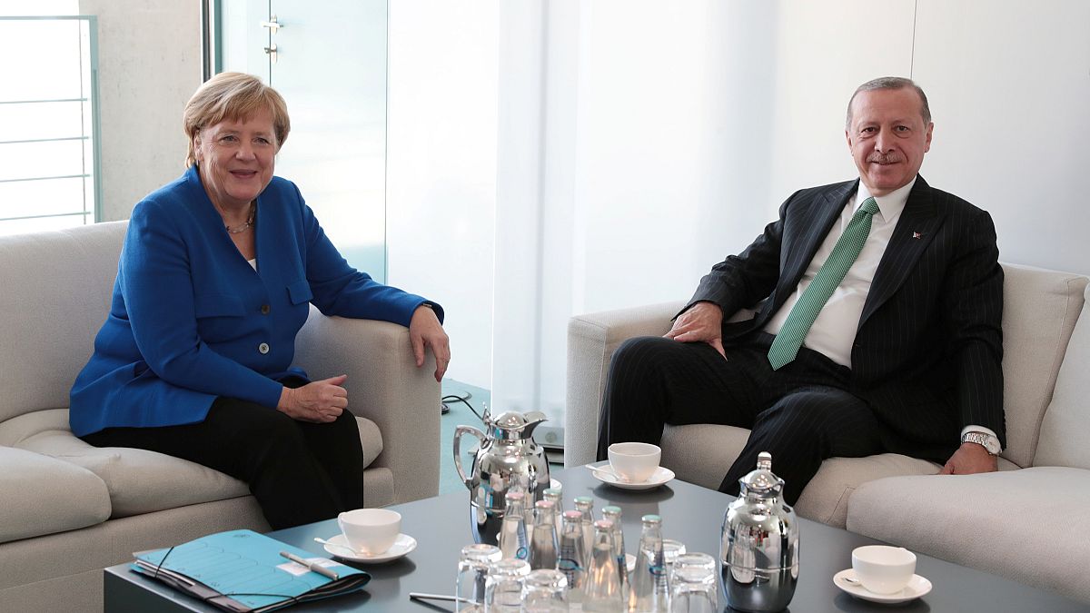 المستشارة الألمانية أنغيلا ميركل والرئيس التركي رجب طيب إردوغان