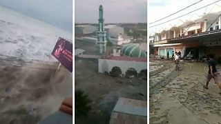 Watch: Tsunami thrashes Palu in Indonesia