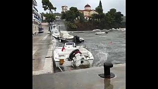 Southern Greece is lashed by Storm  Zorba