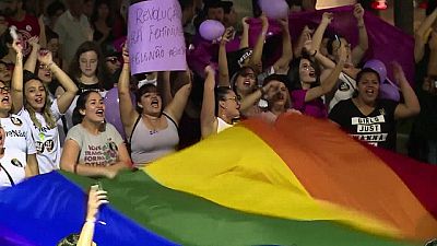 Brezilya'da kadınlar 'aşırı sağcı' aday Jair Bolsonaro’ya karşı protesto düzenledi