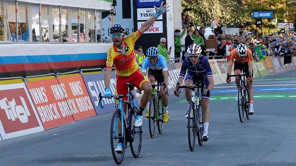 Valverde, campeón del mundo de ciclismo de fondo en carretera Valverde, campeón del mundo de ciclismo de fondo en carretera