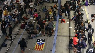 Blokádok a katalán népszavazás évfordulóján