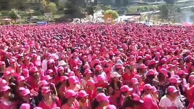 Bolivian women protest against gender-based violence