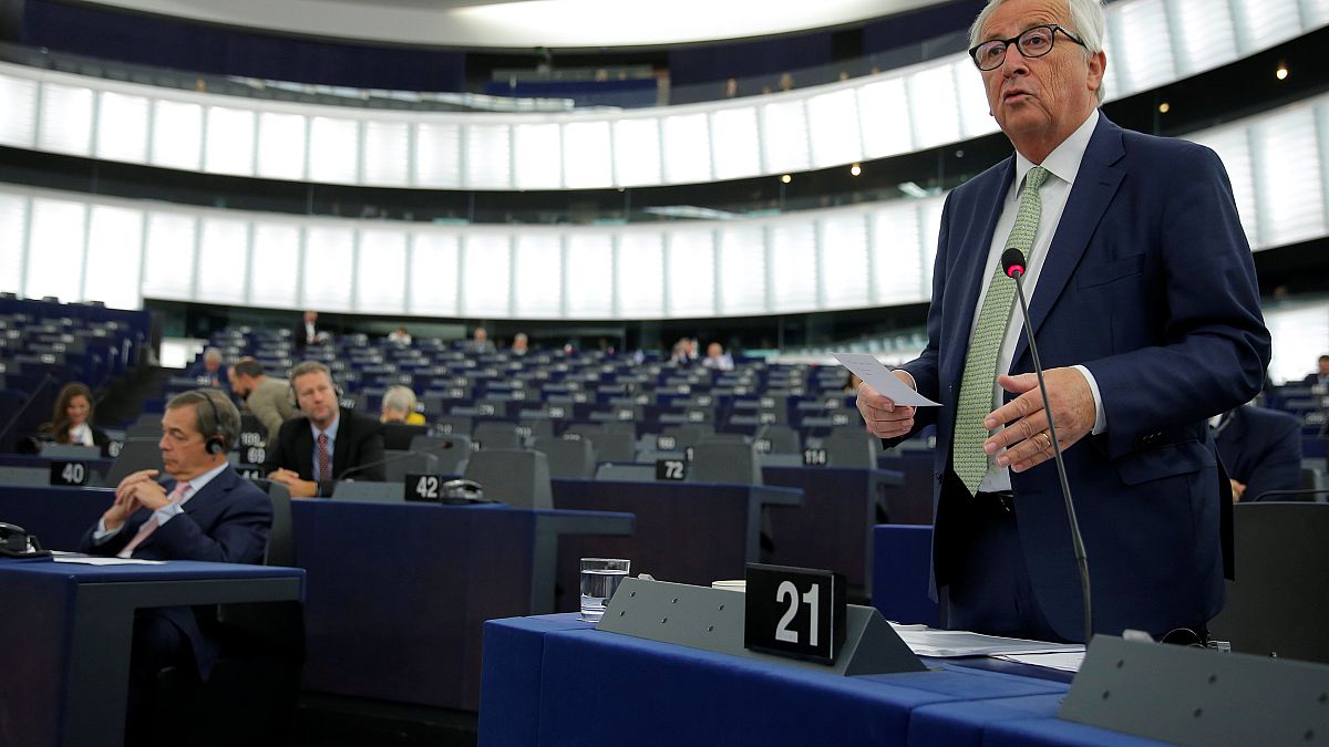 European Commission President Juncker addresses the European Parliament