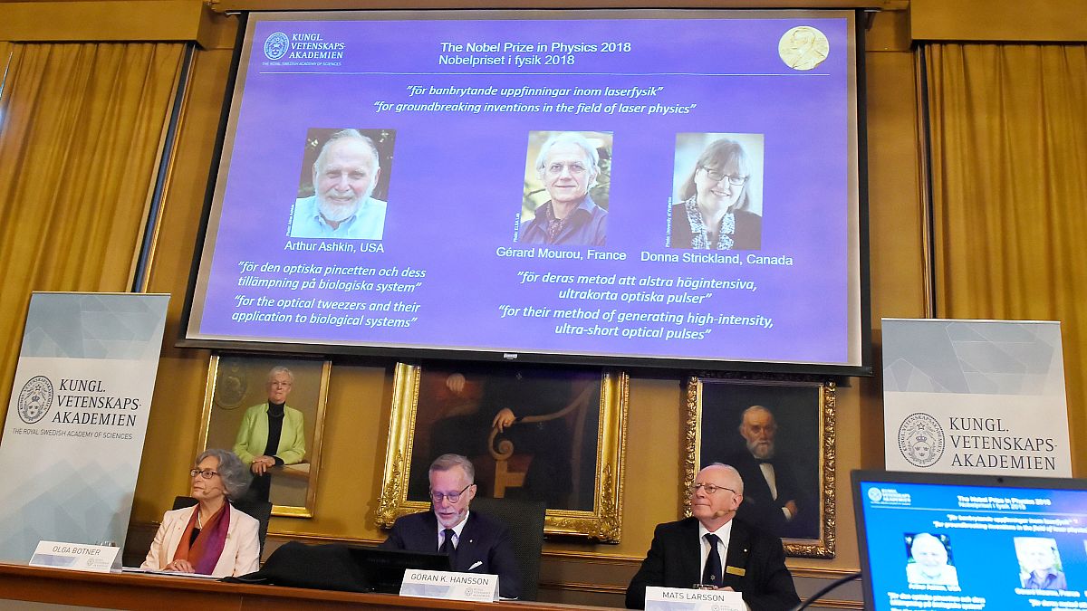 2018 Nobel Prize for Physics awarded for lasers and sees first female physics laureate since 1963