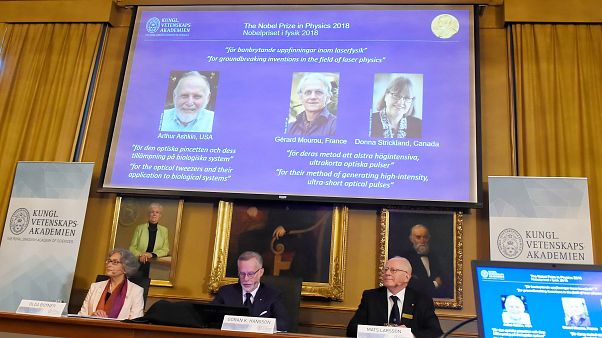 2018 Nobel Prize for Physics awarded for lasers and sees first female physics laureate since 1963 2018 Nobel Prize for Physics awarded for lasers and sees first female physics laureate since 1963