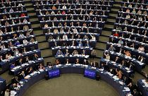 MEPs take part in a voting session at the European Parliament in Strasbourg