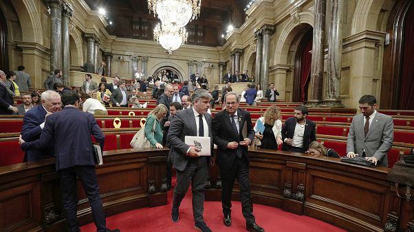 Quim Torra tras la votación Quim Torra tras la votación