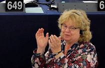 Jean Lambert MEP at the European Parliament in Strasbourg