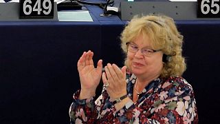 Jean Lambert MEP at the European Parliament in Strasbourg