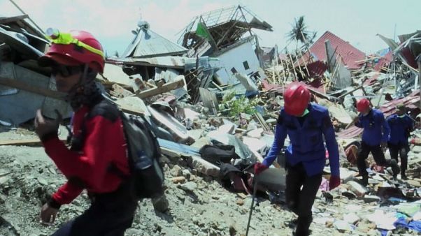 Terremoto Indonesia: si scava alla ricerca dei sopravvissuti Terremoto Indonesia: si scava alla ricerca dei sopravvissuti