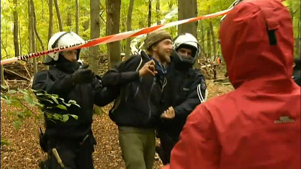 Hambacher Forst wird abgeriegelt Hambacher Forst wird abgeriegelt