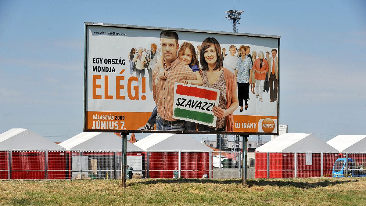 A Fidesz választási óriásplakátja Budapesten 2009-ben  