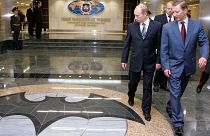 Russian President Vladimir Putin visits GRU headquarters in Moscow