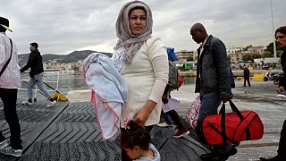 migrant child island of Lesbos