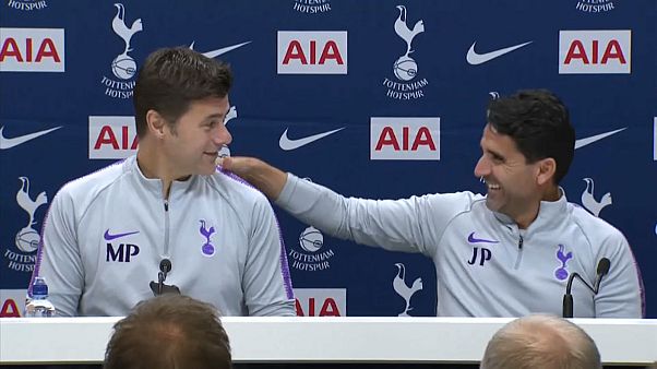 Watch: Spurs boss Pochettino's novel birthday tribute for assistant Perez Watch: Spurs boss Pochettino's novel birthday tribute for assistant Perez