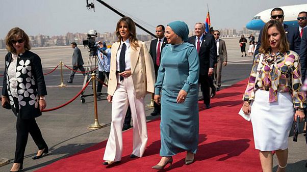 ميلانيا ترامب تختتم جولتها الإفريقية في مصر ميلانيا ترامب تختتم جولتها الإفريقية في مصر