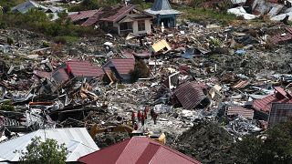 Endonezya'daki depremden geriye kalan fotoğraflar
