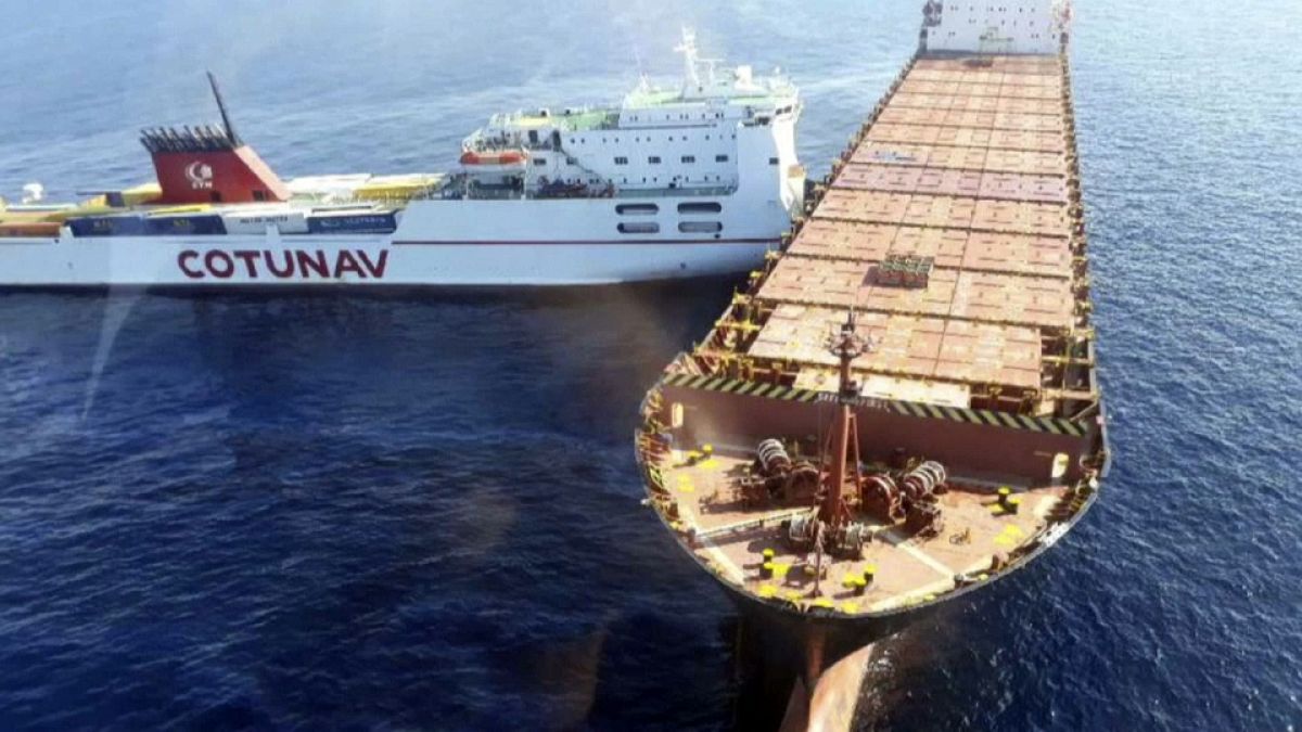 Ships collide near Corsica causing major fuel spill