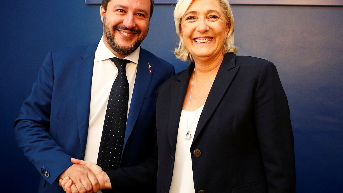 Far-right leaders meet: Marine Le Pen and Italy's Matteo Salvini 