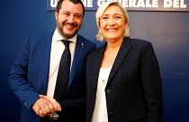 Far-right leaders meet: Marine Le Pen and Italy's Matteo Salvini 