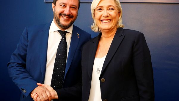 Far-right leaders meet: Marine Le Pen and Italy's Matteo Salvini Far-right leaders meet: Marine Le Pen and Italy's Matteo Salvini