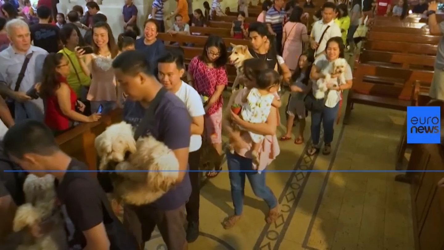 filipino family going to church
