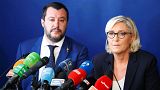 Salvini e Le Pen contra União Europeia
