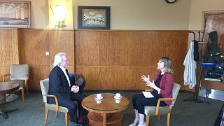 Philosopher A.C. Grayling is a philosopher speaking to Euronews in Flagey