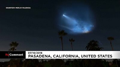 Aurora Borealis and SpaceX light up night skies