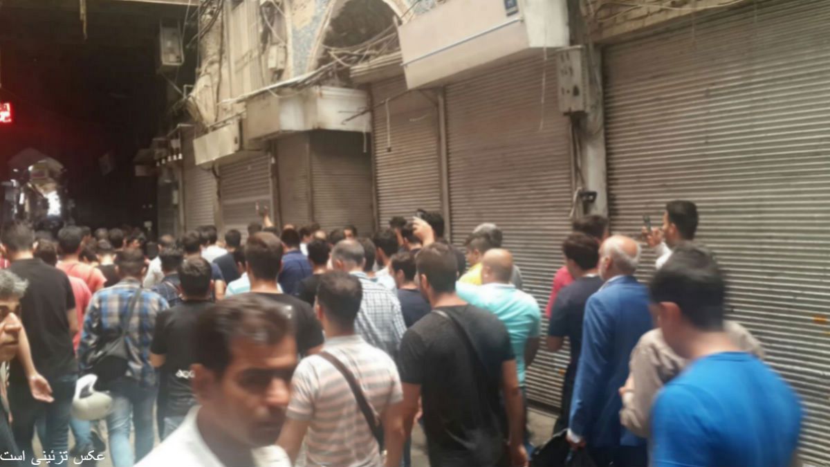   اعتصاب و اعتراض مغازه‌داران به گرانی و کسادی بازار در چند شهر ایران